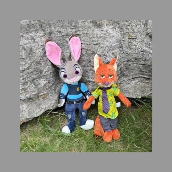 ZOOTOPIA 2 PLUSH TOY DOLLS BIG 16" JUDY HOPPS&NICK WILDE - Picture 1 of 3